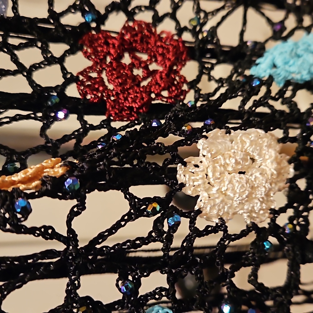 Beaded Crocheted Fringed Accessory - Picture 4 of 10